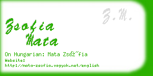 zsofia mata business card